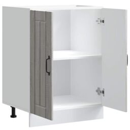 Berkfield Home Sink Base Cabinet Lucca Grey Sonoma Engineered Wood - thumbnail 6