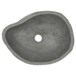 Berkfield Home Basin River Stone Oval (37-46)x(29-36) cm in Taupe - thumbnail 6