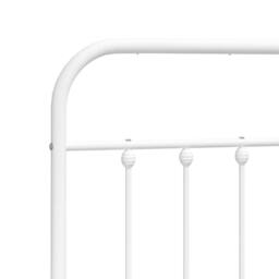 Berkfield Home Metal Bed Frame with Headboard White 120x190 cm Small Double - thumbnail 9