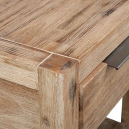 Berkfield Home Nightstand with Drawer 40x30x48 cm Solid Acacia Wood in Brown - Size: 40 x 30 x 48 cm - thumbnail 5