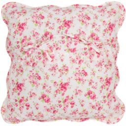 Paoletti Honeypot Lane Floral Cushion in White - Size: 45 cm x 45 cm - thumbnail 2