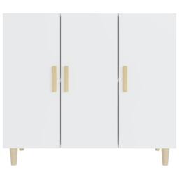 Berkfield Home Sideboard White 90x34x80 cm Engineered Wood - Size: 90 x 34 x 80 cm - thumbnail 3