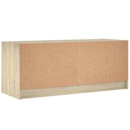 Berkfield Home TV Cabinet with Glass Doors Sonoma Oak 102x37x42 cm in Tan - Size: 102 x 37 x 42 cm - thumbnail 8