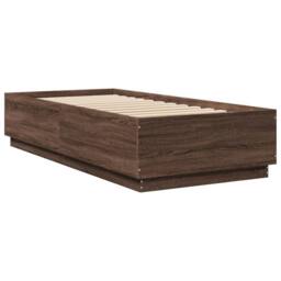 Berkfield Home Bed Frame without Mattress Brown Oak 90x200 cm - thumbnail 6