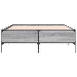 Berkfield Home Durable Bed Frame without Mattress Grey Sonoma 120x190 cm Small Double - thumbnail 4