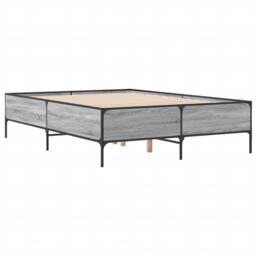 Berkfield Home Durable Bed Frame without Mattress Grey Sonoma 120x190 cm Small Double - thumbnail 6