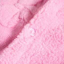 OHS Bows Tufted Teddy Fleece Super Soft Duvet Set with Pillowcase in Pink - Size: Double - thumbnail 2