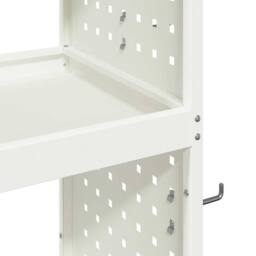 Berkfield Home Tool Trolley with Shelf with Wheel with Storage Manual White 65 x - thumbnail 8