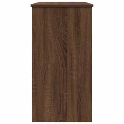 Berkfield Home Decorative Desk Brown Oak 80x40x75 cm Engineered Wood - Size: 80 x 40 x 75 cm - thumbnail 6