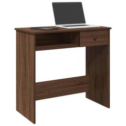 Berkfield Home Decorative Desk Brown Oak 80x40x75 cm Engineered Wood - Size: 80 x 40 x 75 cm - thumbnail 2