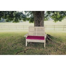 Churnet Valley Garden Furniture Ltd Ergonomical 2 Seater Bench - Partially Assembled - Set of Cushions Inc in Brown - thumbnail 3