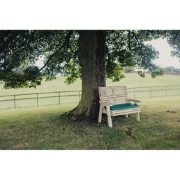 Churnet Valley Garden Furniture Ltd Ergonomical 2 Seater Bench - Partially Assembled - Set of Cushions Inc in Brown - thumbnail 4
