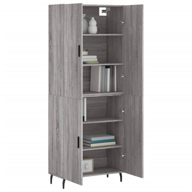 Berkfield Home Highboard Grey Sonoma 69.5x34x180 cm Engineered Wood - image 1
