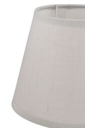 Orsina Grey Table Lamps Set of 2, Rounded Ceramic Bases With Gloss Finish, Matching Fabric Shades - thumbnail 2