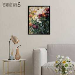 "Artery8 Gustave Caillebotte Chrysanthemums in the Garden Framed Canvas Art - Size: W12"" x H16""" - thumbnail 3