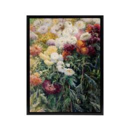 "Artery8 Gustave Caillebotte Chrysanthemums in the Garden Framed Canvas Art - Size: W12"" x H16""" - thumbnail 1