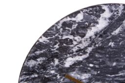 Orsina Contemporary Black Marble Wall Clock, Marble Constructed Large Wall Clock, Versatile Clock For Kitchen - thumbnail 3