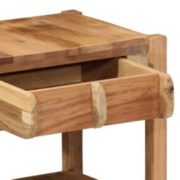 Berkfield Home Side Table 43x32x46 cm Solid Wood Reclaimed in Brown - Size: 43 x 32 x 46 cm - thumbnail 9