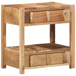 Berkfield Home Side Table 43x32x46 cm Solid Wood Reclaimed in Brown - Size: 43 x 32 x 46 cm - thumbnail 7