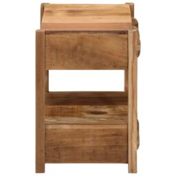 Berkfield Home Side Table 43x32x46 cm Solid Wood Reclaimed in Brown - Size: 43 x 32 x 46 cm - thumbnail 4