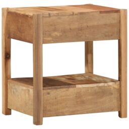 Berkfield Home Side Table 43x32x46 cm Solid Wood Reclaimed in Brown - Size: 43 x 32 x 46 cm - thumbnail 5