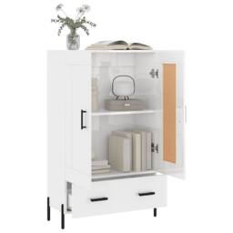 Berkfield Home Highboard High Gloss White 69.5x31x115 cm Engineered Wood - thumbnail 4