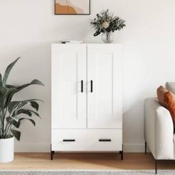 Berkfield Home Highboard High Gloss White 69.5x31x115 cm Engineered Wood - thumbnail 2