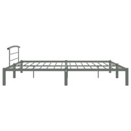 Berkfield Home Bed Frame Grey Metal 200x200 cm - thumbnail 4