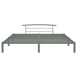 Berkfield Home Bed Frame Grey Metal 200x200 cm - thumbnail 3