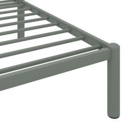 Berkfield Home Bed Frame Grey Metal 200x200 cm - thumbnail 6