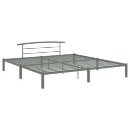 Berkfield Home Bed Frame Grey Metal 200x200 cm - thumbnail 2