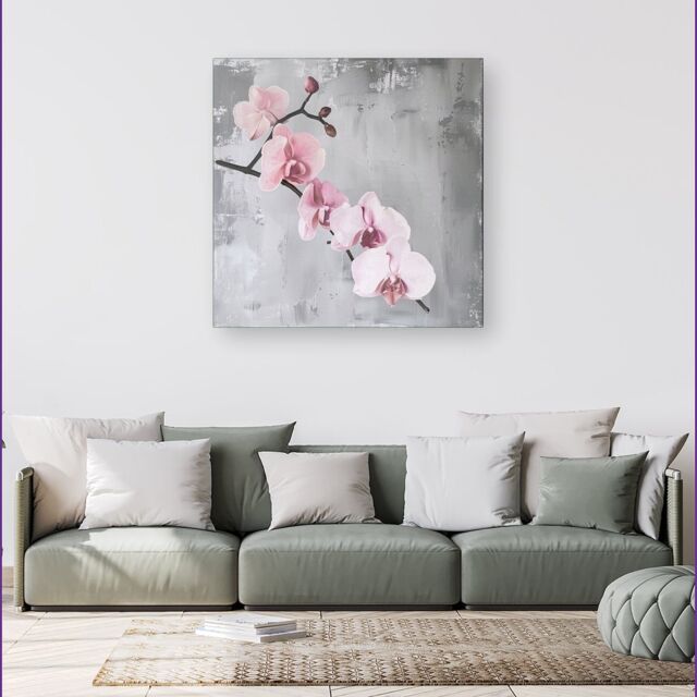 Warren Reed - Designer Blossom On A Branch Canvas - Size: w40 inch x h40 inch - image 1