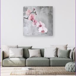 Warren Reed - Designer Blossom On A Branch Canvas - Size: w40 inch x h40 inch - thumbnail 1