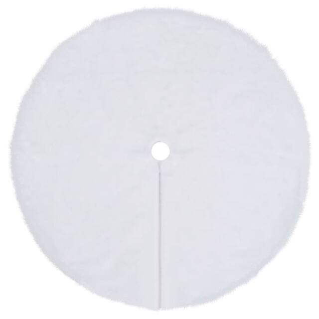 Berkfield Home Christmas Tree Skirt White 90 cm Faux - image 1