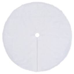 Berkfield Home Christmas Tree Skirt White 90 cm Faux - thumbnail 1