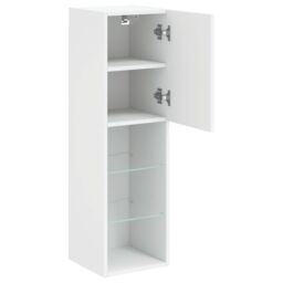 Berkfield Home TV Cabinets with LED Lights 2 pcs White 30.5x30x102 cm - thumbnail 8