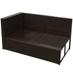 Berkfield Home 8 Piece Garden Lounge Set with Cushions Poly Rattan Brown - thumbnail 6