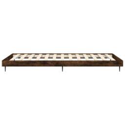 Berkfield Home Bed Frame Smoked Oak 90x200 cm Engineered Wood in Brown - thumbnail 7