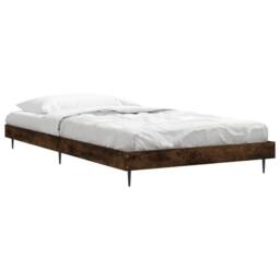 Berkfield Home Bed Frame Smoked Oak 90x200 cm Engineered Wood in Brown - thumbnail 3