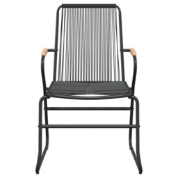 Berkfield Home 7 Piece Garden Dining Set Black PVC Rattan - thumbnail 6