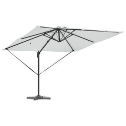 Berkfield Home Roma Cantilever Parasol with Solar LEDs - Sand - 286 x 285 x 270 cm - Aluminium - thumbnail 3