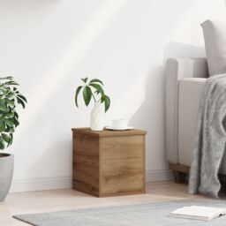 Berkfield Home Storage Box Artisan Oak 30x35x35 cm Engineered Wood in Brown - Size: 30 x 35 x 35 cm - thumbnail 4