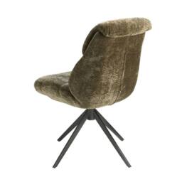 Angel Cerda Olive-Green Velvet Swivel Dining Chair with Stainless-Steel Legs in Olive - thumbnail 7
