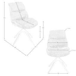 Angel Cerda Olive-Green Velvet Swivel Dining Chair with Stainless-Steel Legs in Olive - thumbnail 8