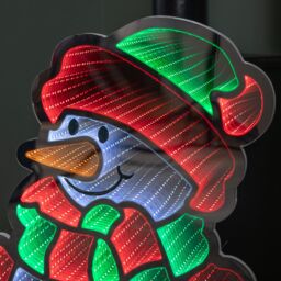 Samuel Alexander 60cm Light up Snowman Infinity Christmas Decoration with Red, White & Green LEDs - thumbnail 4