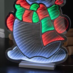 Samuel Alexander 60cm Light up Snowman Infinity Christmas Decoration with Red, White & Green LEDs - thumbnail 7