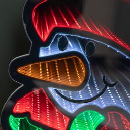 Samuel Alexander 60cm Light up Snowman Infinity Christmas Decoration with Red, White & Green LEDs - thumbnail 5