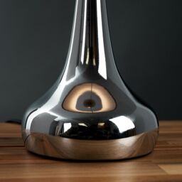 ValueLights Teardrop Pair Fabric Shades Brushed Chrome Touch Table Lamps & Bulbs in Black - thumbnail 5