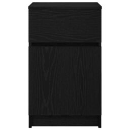 Berkfield Home Bedside Cabinets 2 pcs Black 39x35x65 cm Engineered Wood - Size: 39 x 35 x 65 cm - thumbnail 7