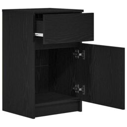 Berkfield Home Bedside Cabinets 2 pcs Black 39x35x65 cm Engineered Wood - Size: 39 x 35 x 65 cm - thumbnail 6